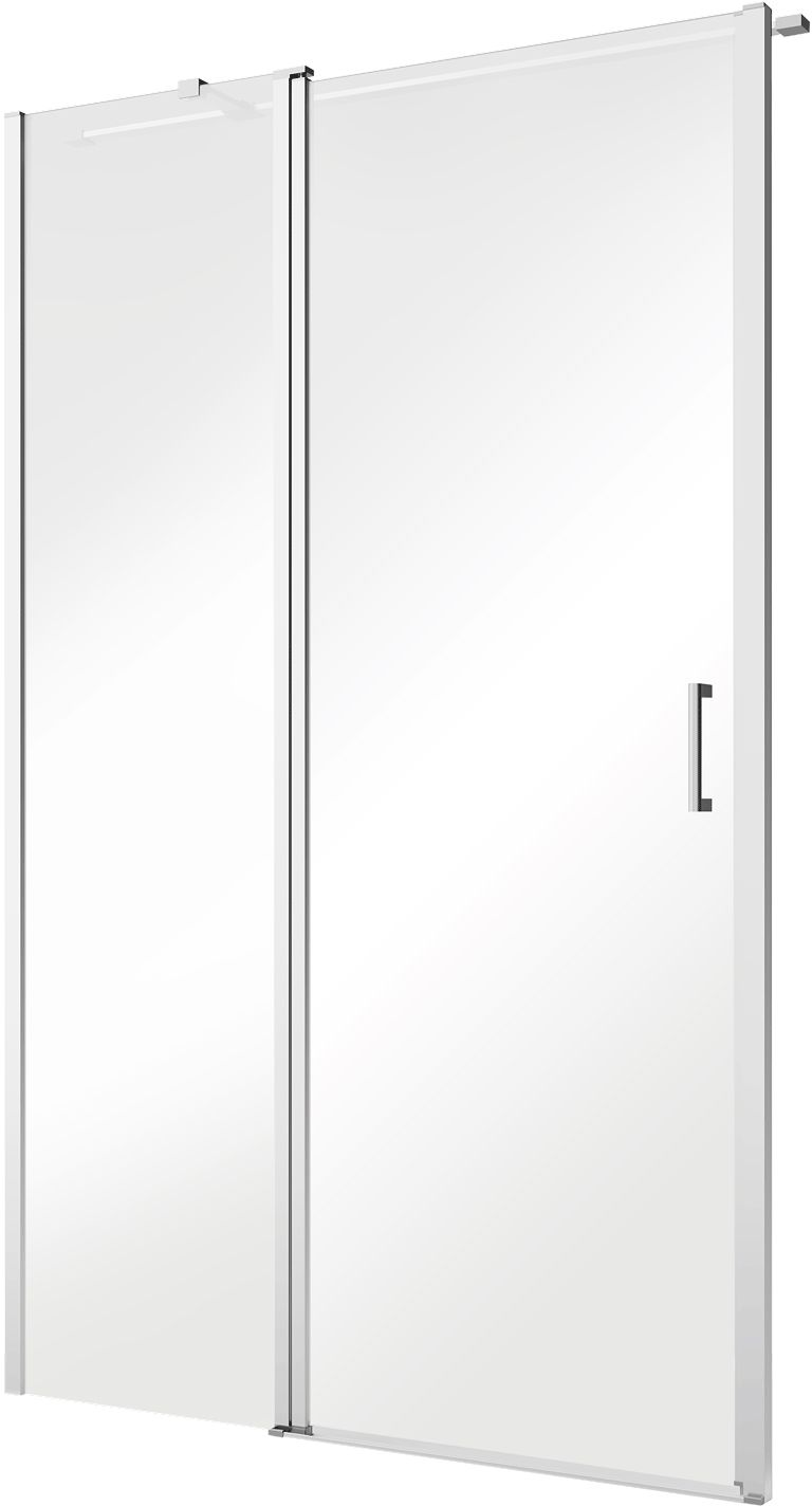 Besco Exo-C puerta de ducha 120 cm oscilante cromo brillante/vidrio transparente EC-120-190C