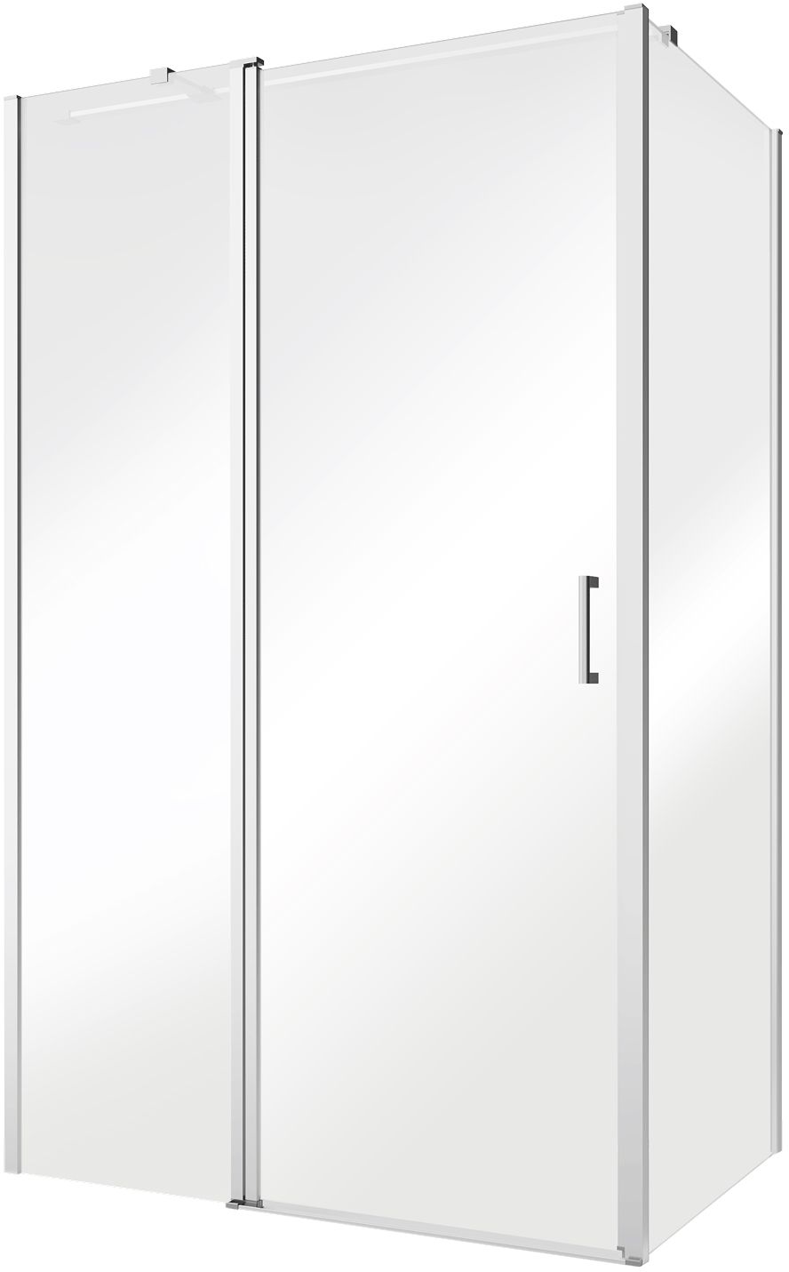 Besco Exo-CH mampara de ducha 80 cm cromo brillante/vidrio transparente PCH-80-190C