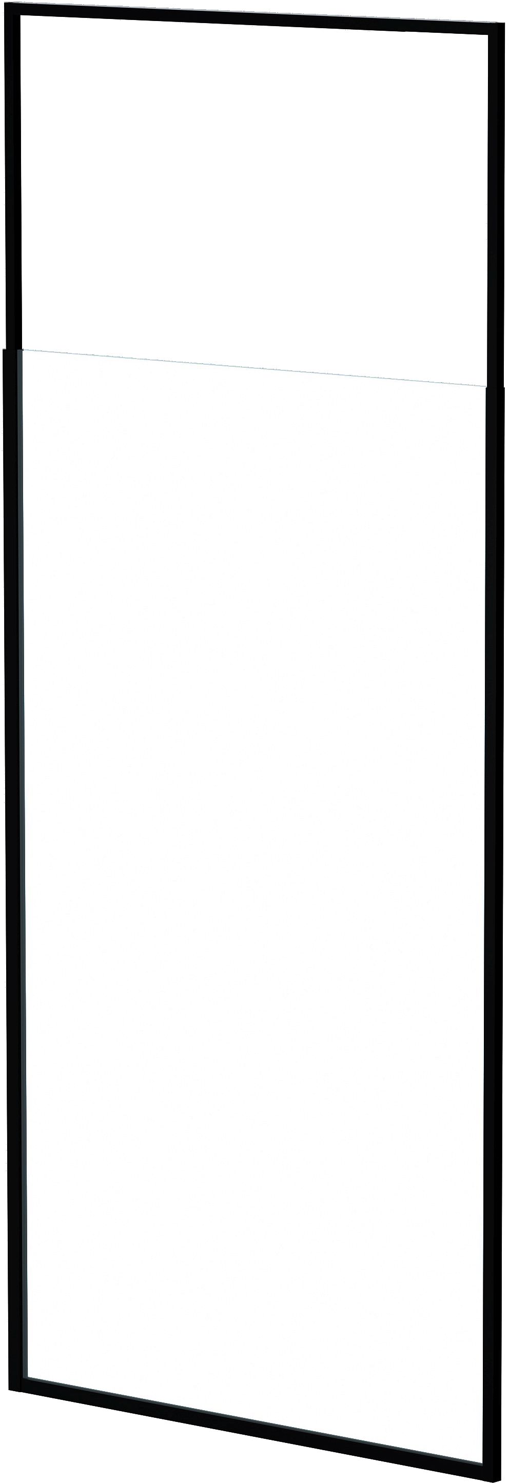 Besco Icon mampara de ducha walk-in 110 cm negro mate/vidrio transparente IC-110-200C