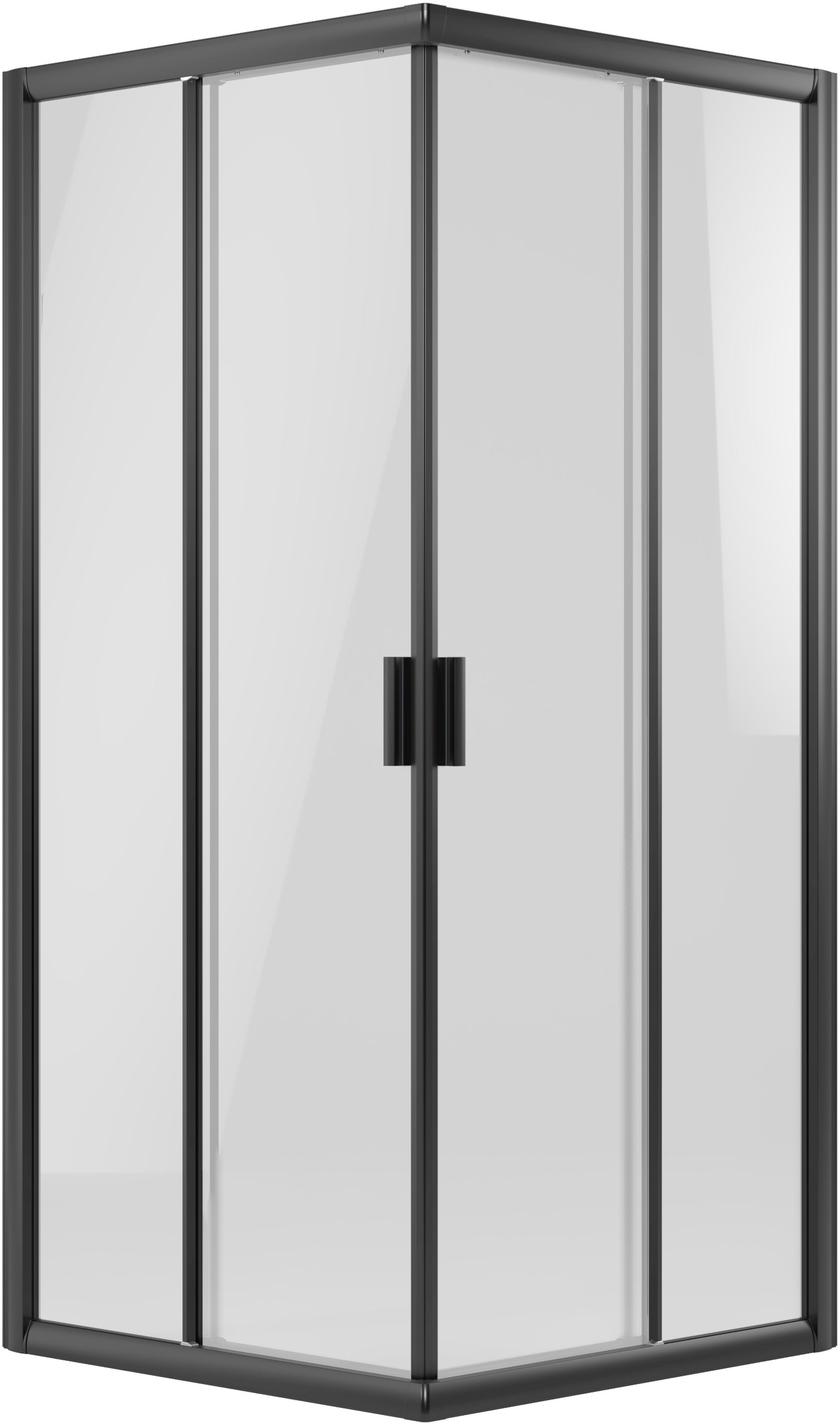 Ravak Blix Slim cabina de ducha 80x80 cm cuadrada negro mate/vidrio transparente X1LM40300Z1