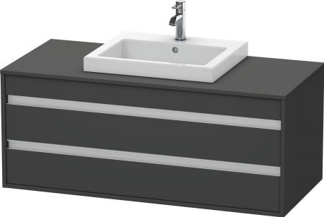 Duravit Ketho armario 120x55x49.6 cm suspendido, para lavabo grafito KT675604949