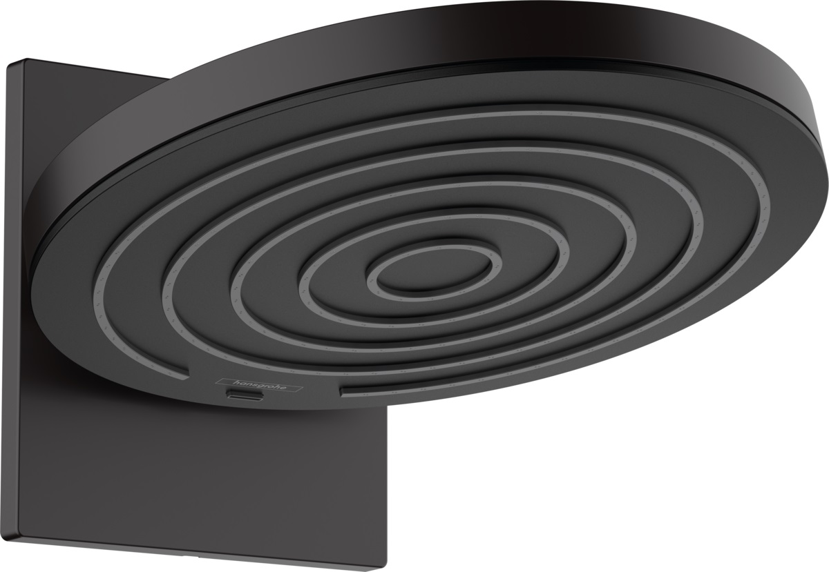 Hansgrohe Pulsify ducha con efecto lluvia 26x26 cm circular negro 24150670