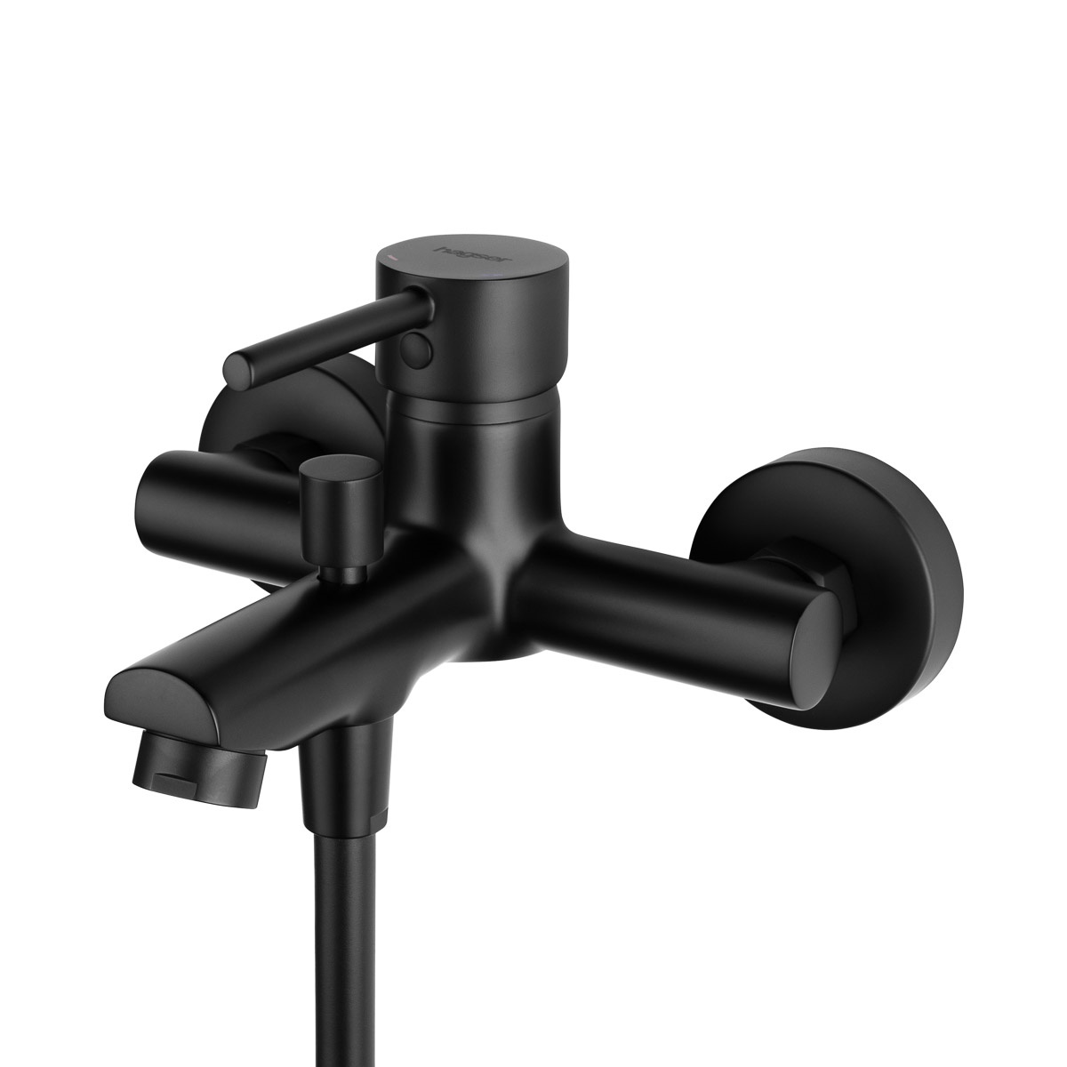 Hagser Lisa grifo de bañera y ducha a pared negro HGR70000034