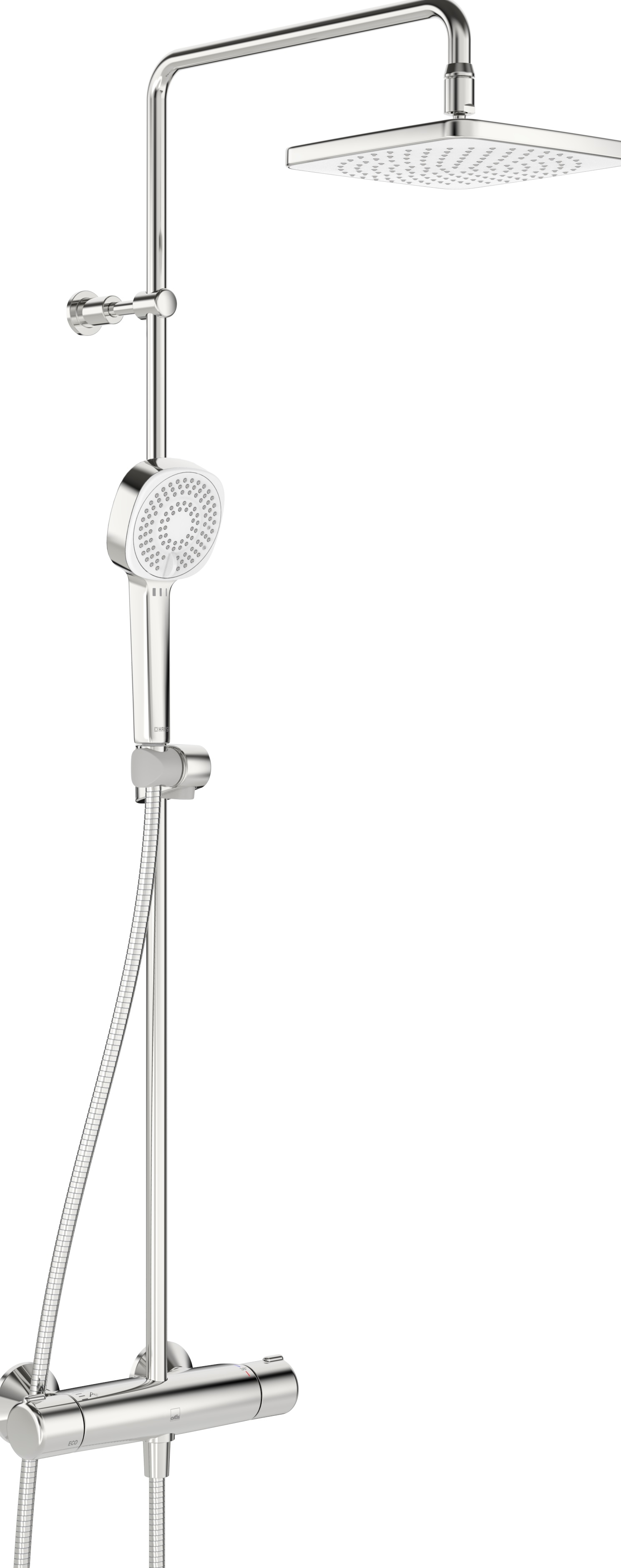 Oras Nova conjunto de ducha a pared con termostato con rociador con efecto lluvia cromo 7403U