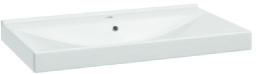 Defra Verso lavabo 80x45 cm rectangular empotrado blanco 1044