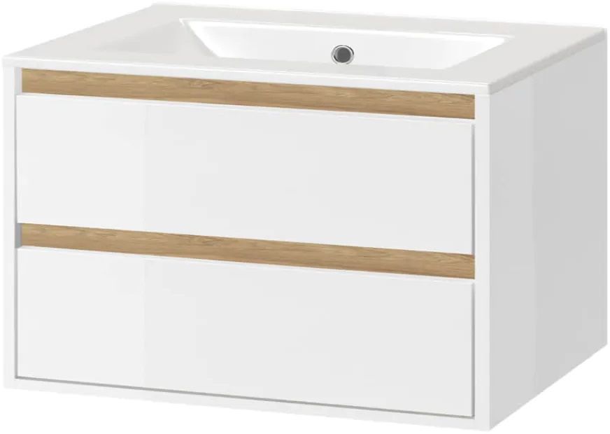 Excellent Tuto armario 80x45.7x50 cm suspendido, para lavabo blanco-roble MLEX.0103.800.WHBL