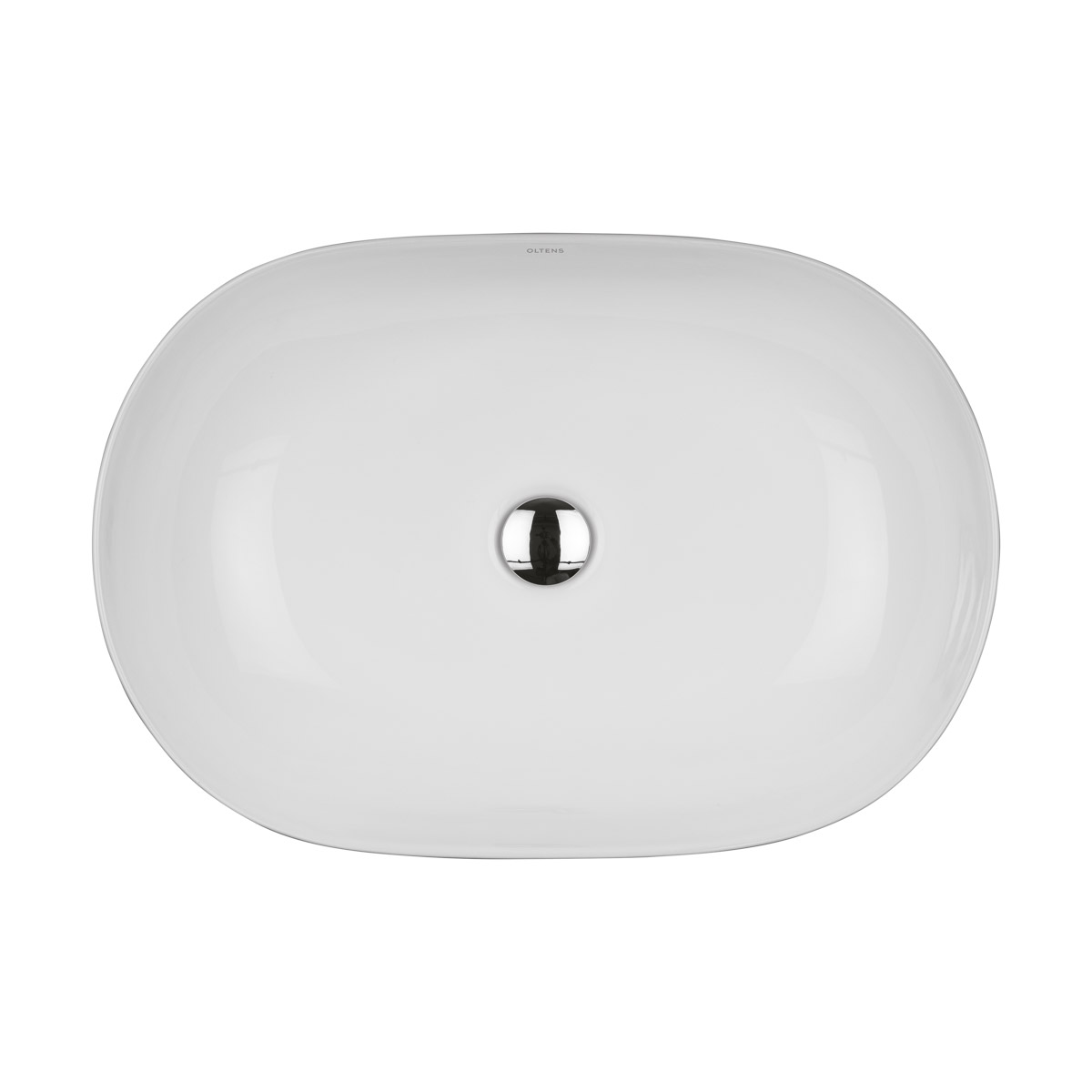 Oltens Hamnes lavabo 60.5x41.5 cm oval sobre encimera blanco 40820000