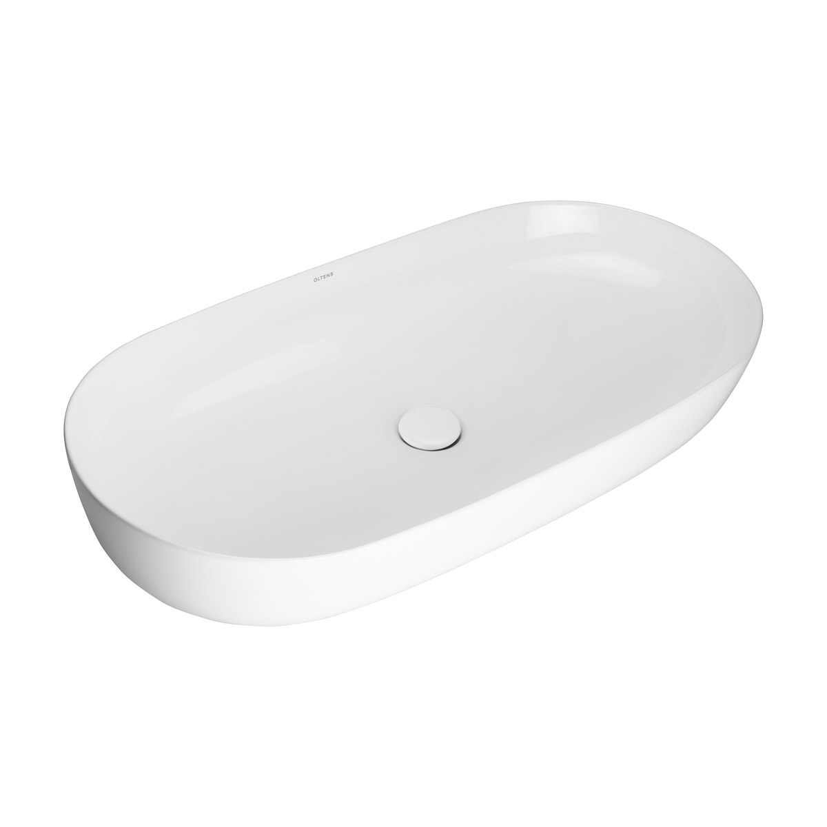 Oltens Hamnes lavabo 80x40 cm oval sobre encimera blanco 40821000