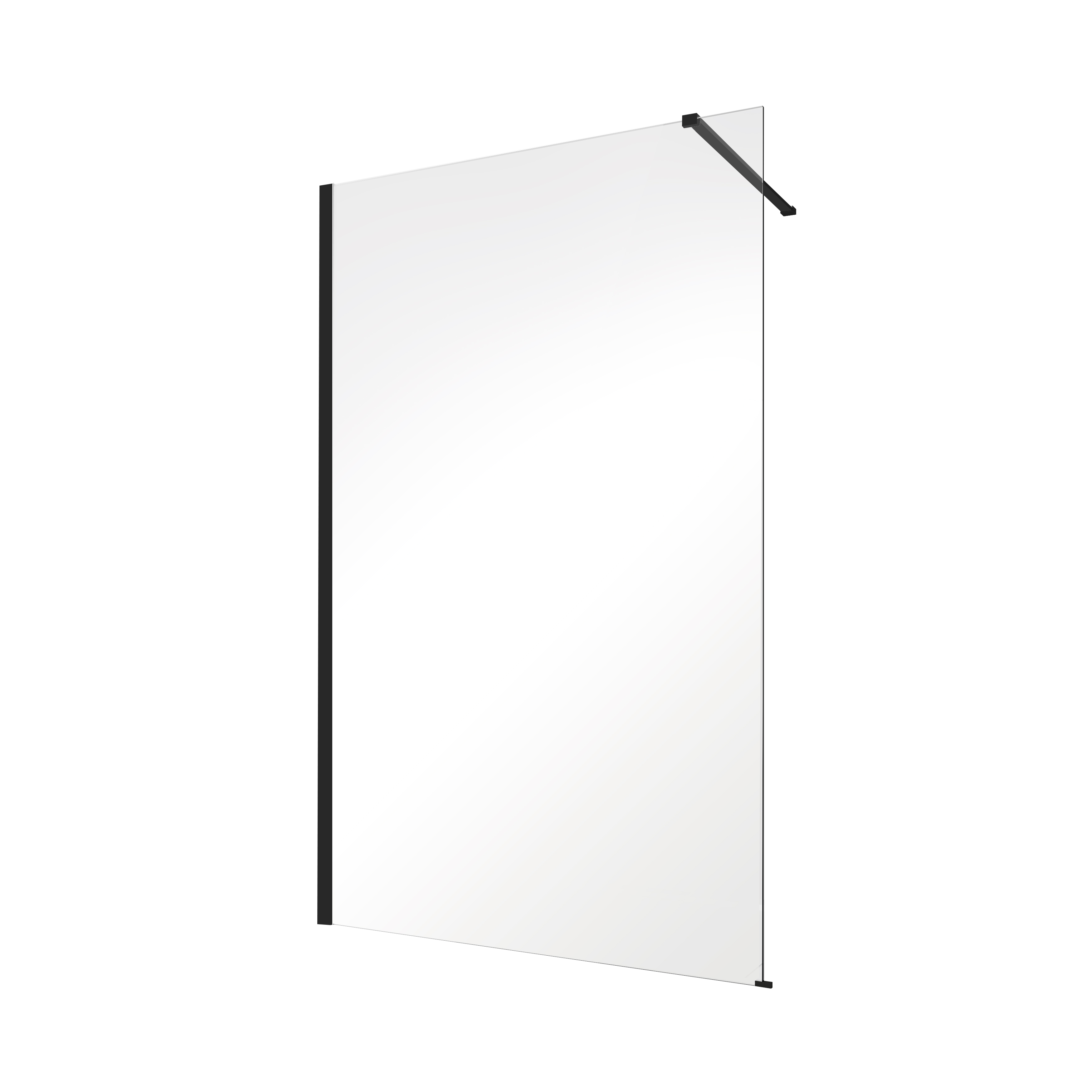 Besco Eco-N Black mampara de ducha 110 cm negro mate/vidrio transparente ENB-110-195C