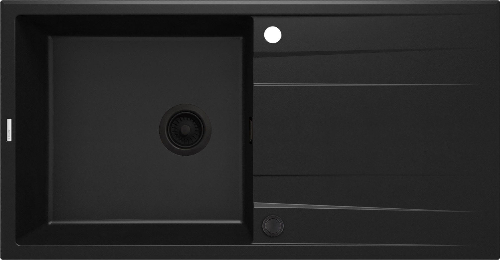 Deante Eridan fregadero de granito 100x52 cm negro ZQE_N713
