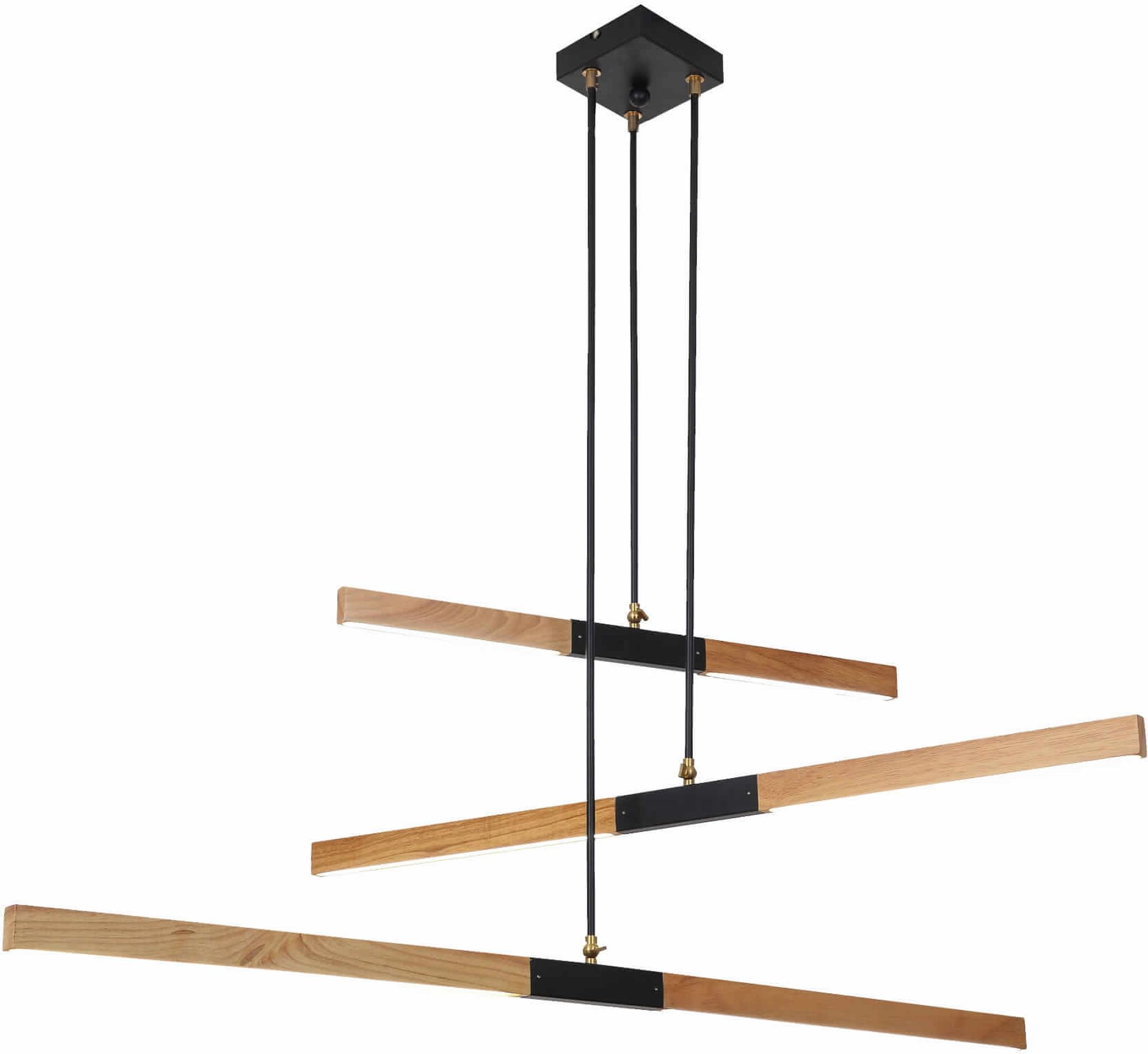 Light Prestige Lugano lámpara colgante 3x48 W negro-marrón LP-2828/3P