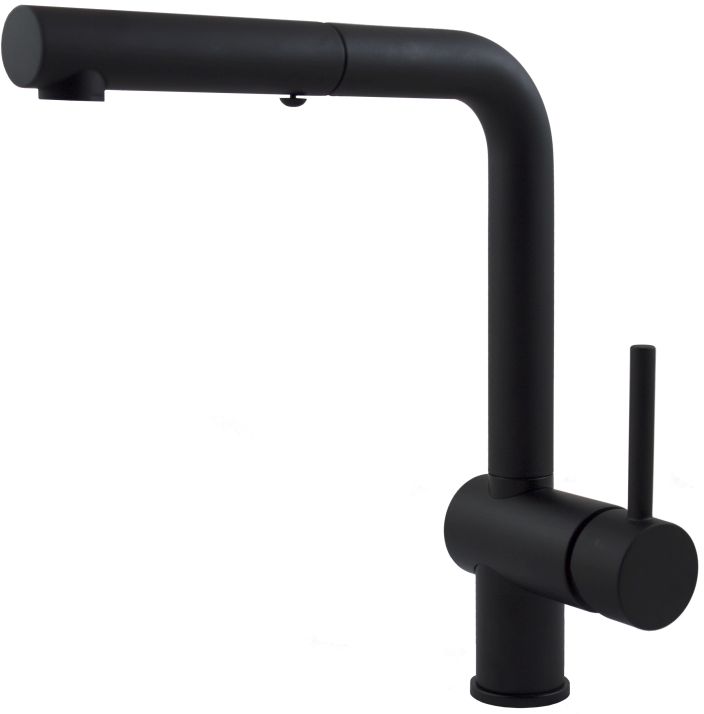 Paffoni Light grifo de cocina de pie negro LIG285NO-MET