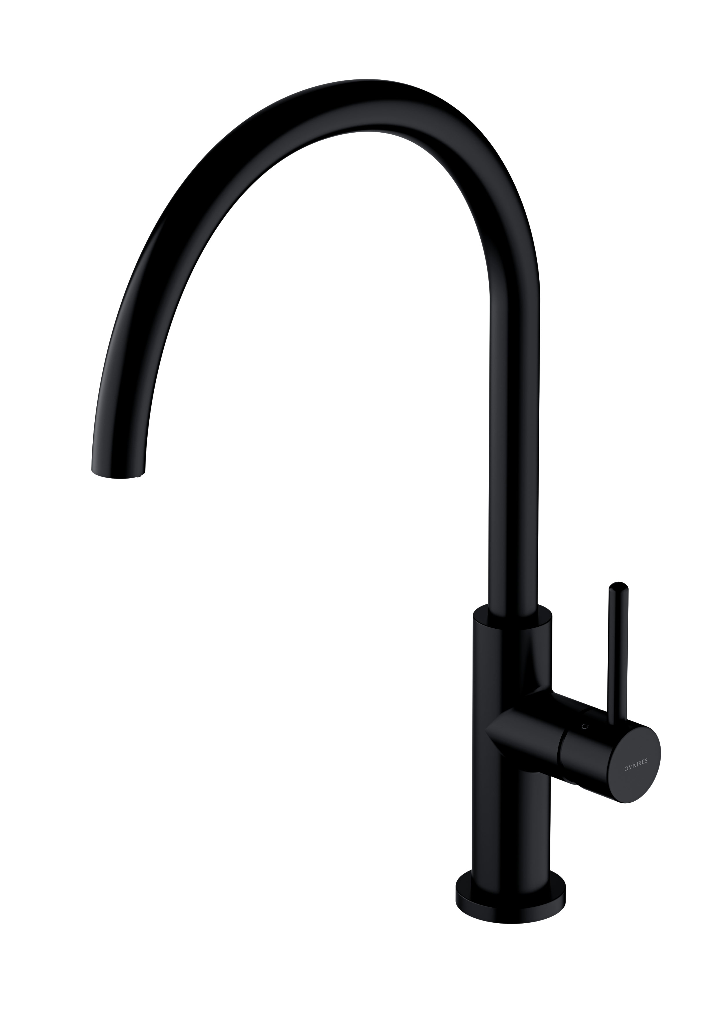 Omnires Y grifo de cocina de pie negro Y1251BL