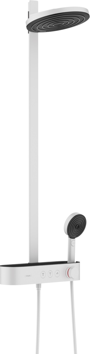 Hansgrohe Pulsify S conjunto de ducha a pared con termostato con rociador con efecto lluvia blanco 24240700