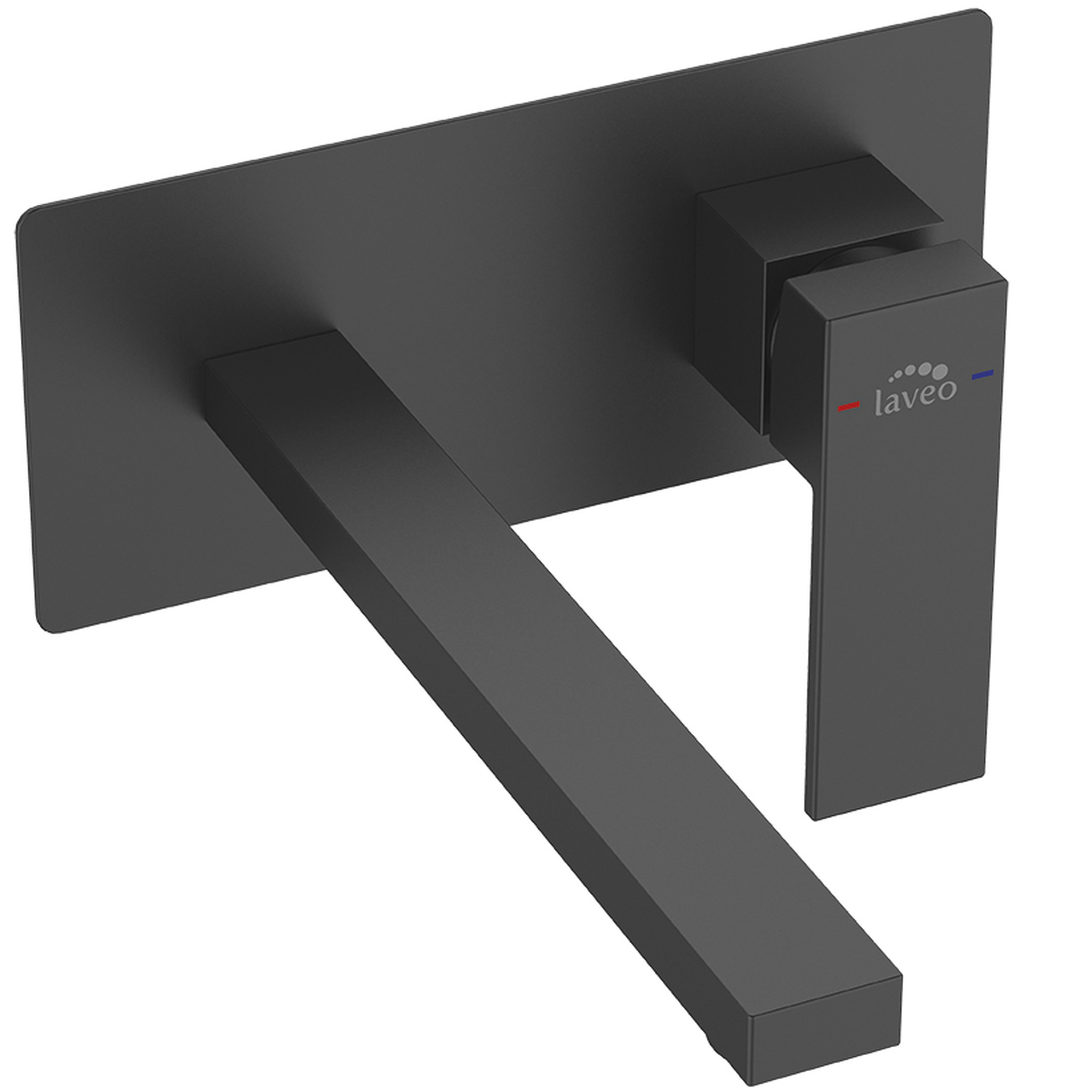 Laveo Kvadrato grifo para lavabo empotrado negro BLQ722P