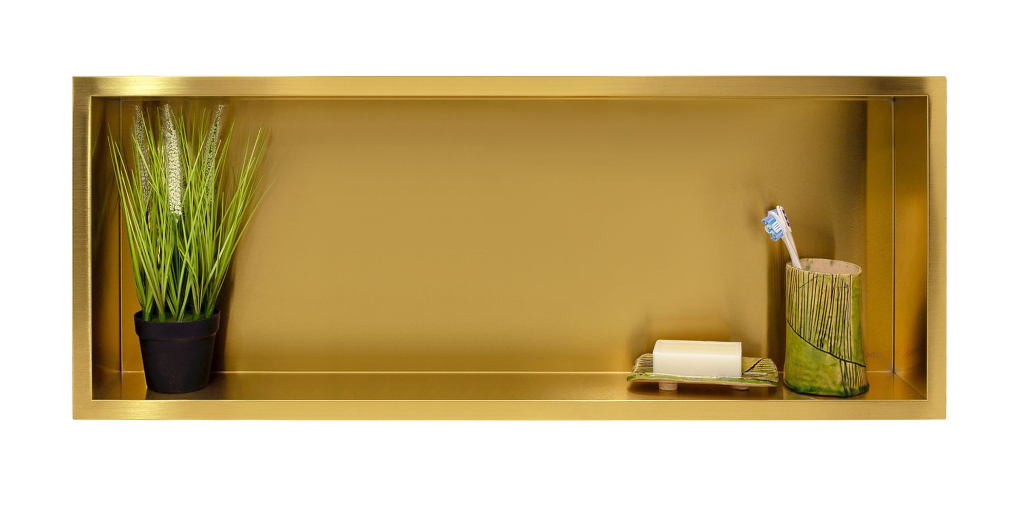 Balneo Wall-Box One Gold estante empotrado 90 cm oro OB-BR6