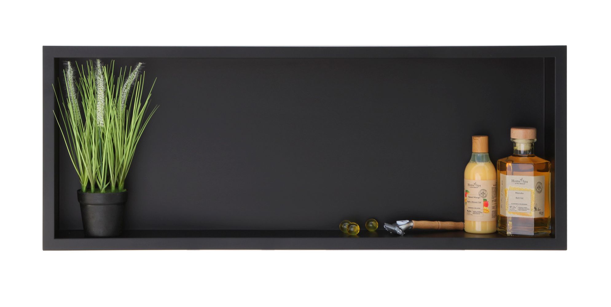 Balneo Wall-Box One Black estante empotrado 90 cm negro OB-BL6