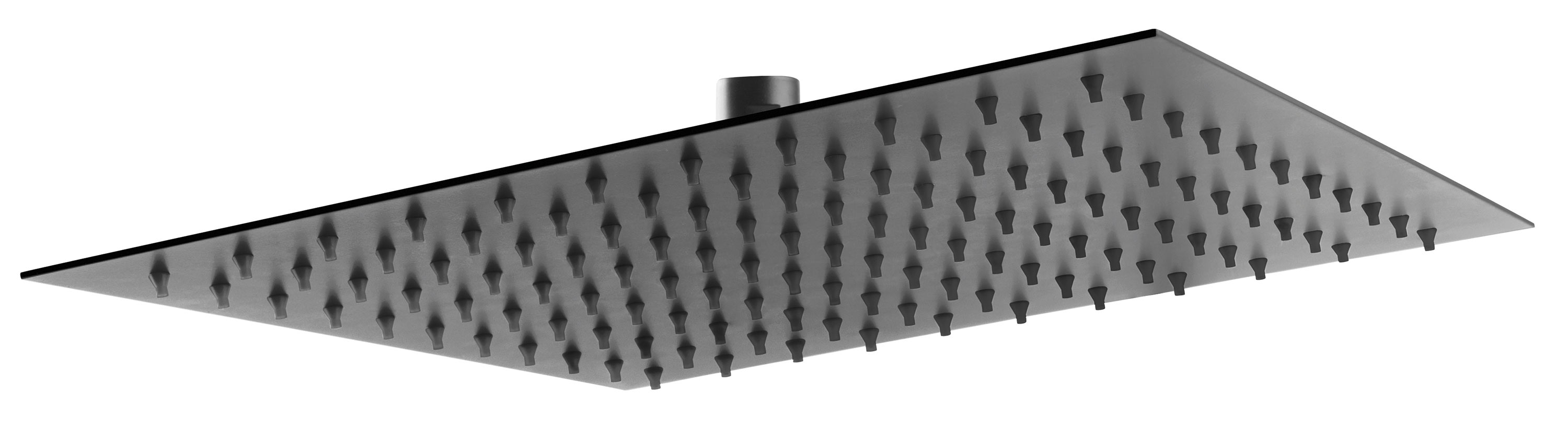 Ferro Slim ducha con efecto lluvia 30x30 cm cuadrada negro DSN08BL