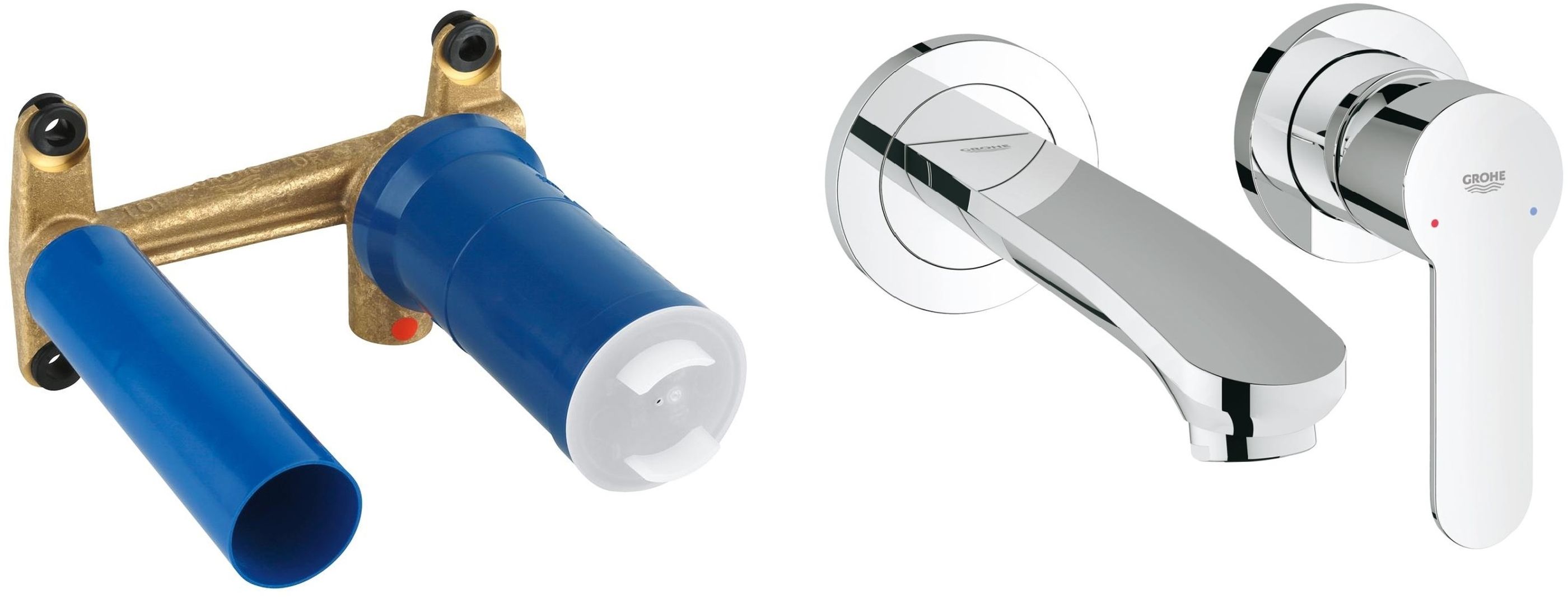 Conjunto grifo para lavabo Grohe Eurostyle Cosmopolitan 19571002, sistema empotrado para grifo Grohe Eurostyle 23571000