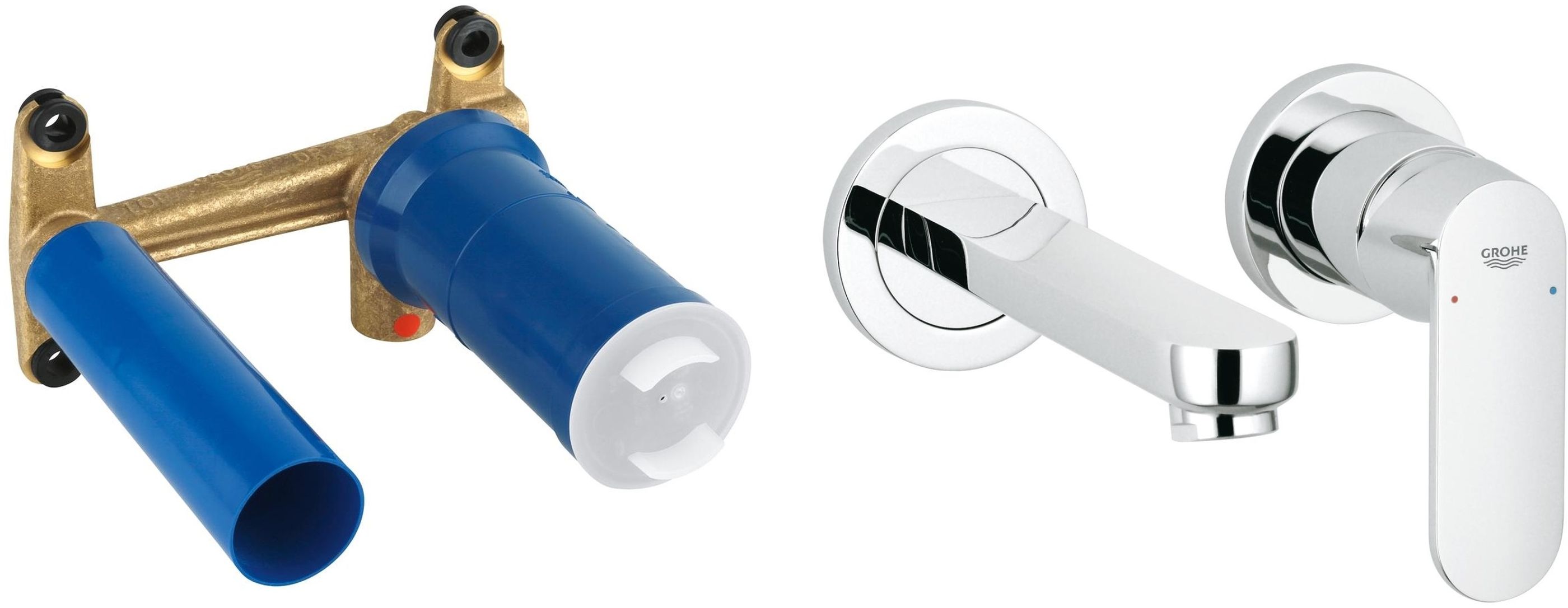 Conjunto grifo para lavabo Grohe Eurosmart Cosmopolitan 19381000, sistema empotrado para grifo Grohe Eurostyle 23571000