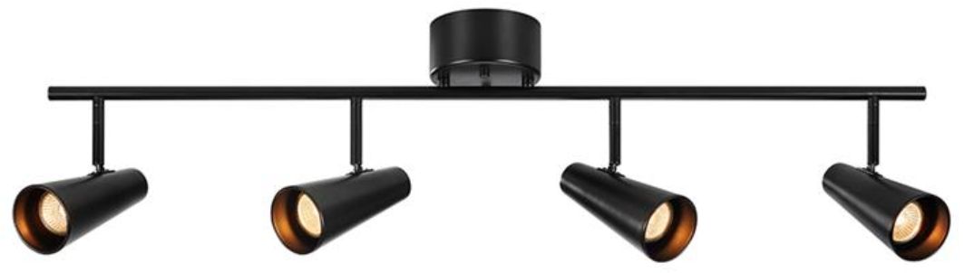 Markslöjd Crest lámpara de techo 4x7 W negro 108202