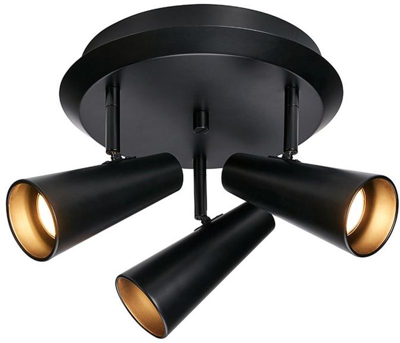 Markslöjd Crest lámpara de techo 3x7 W negro 108204