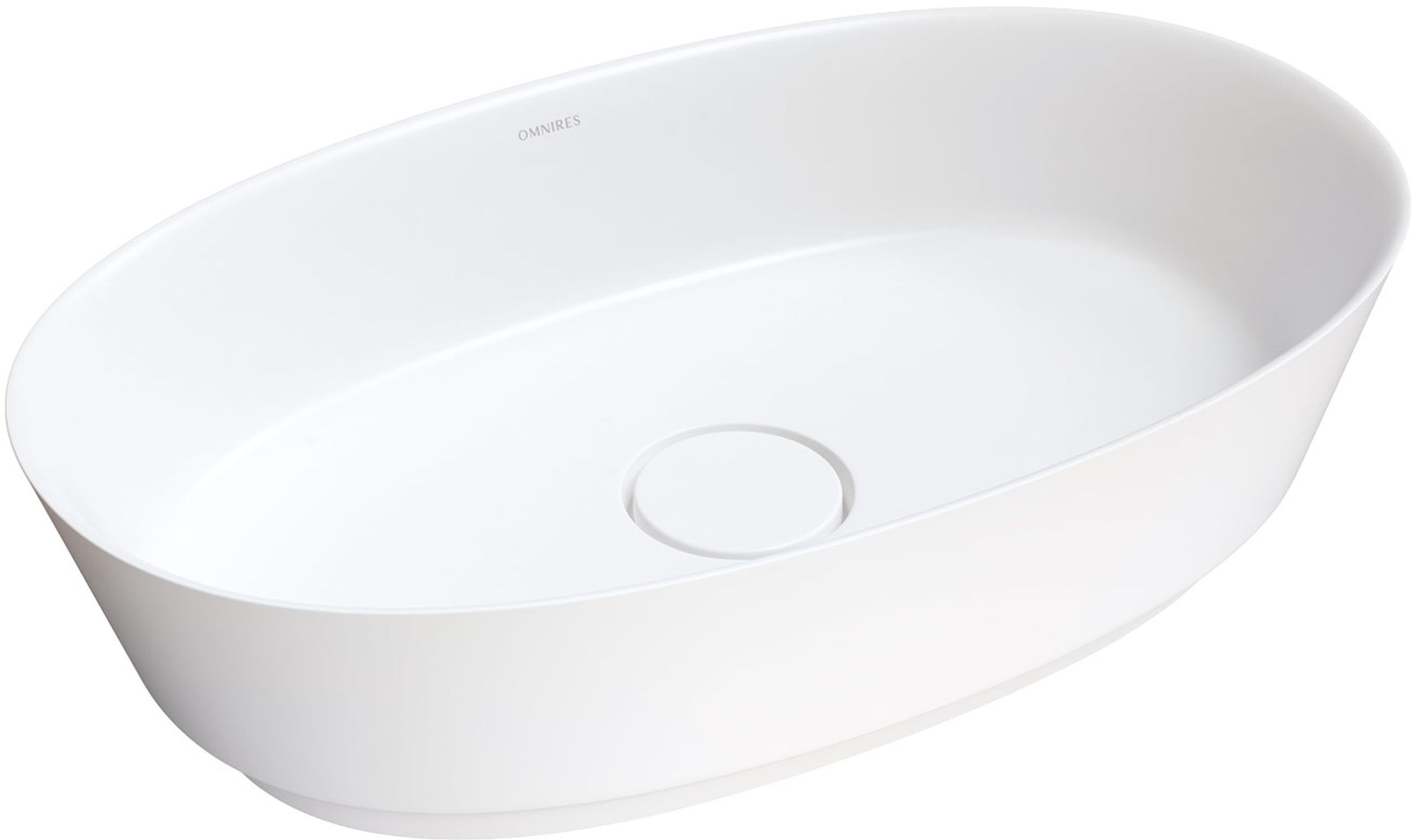 Omnires Neo M+ lavabo 60x38 cm oval sobre encimera blanco NEOUNBM