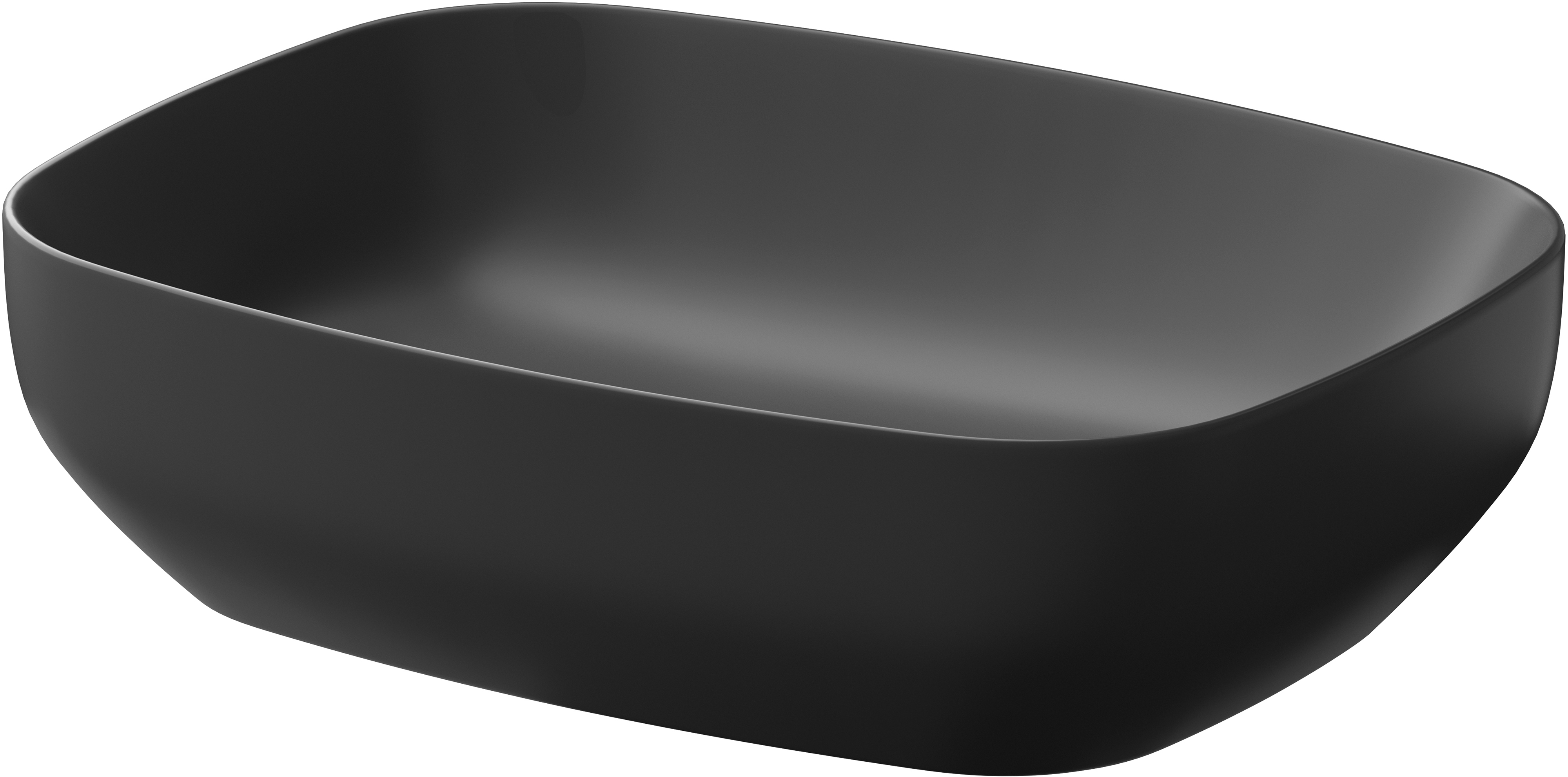 Cersanit Larga lavabo 50x38.5 cm rectangular sobre encimera antracita K677-013