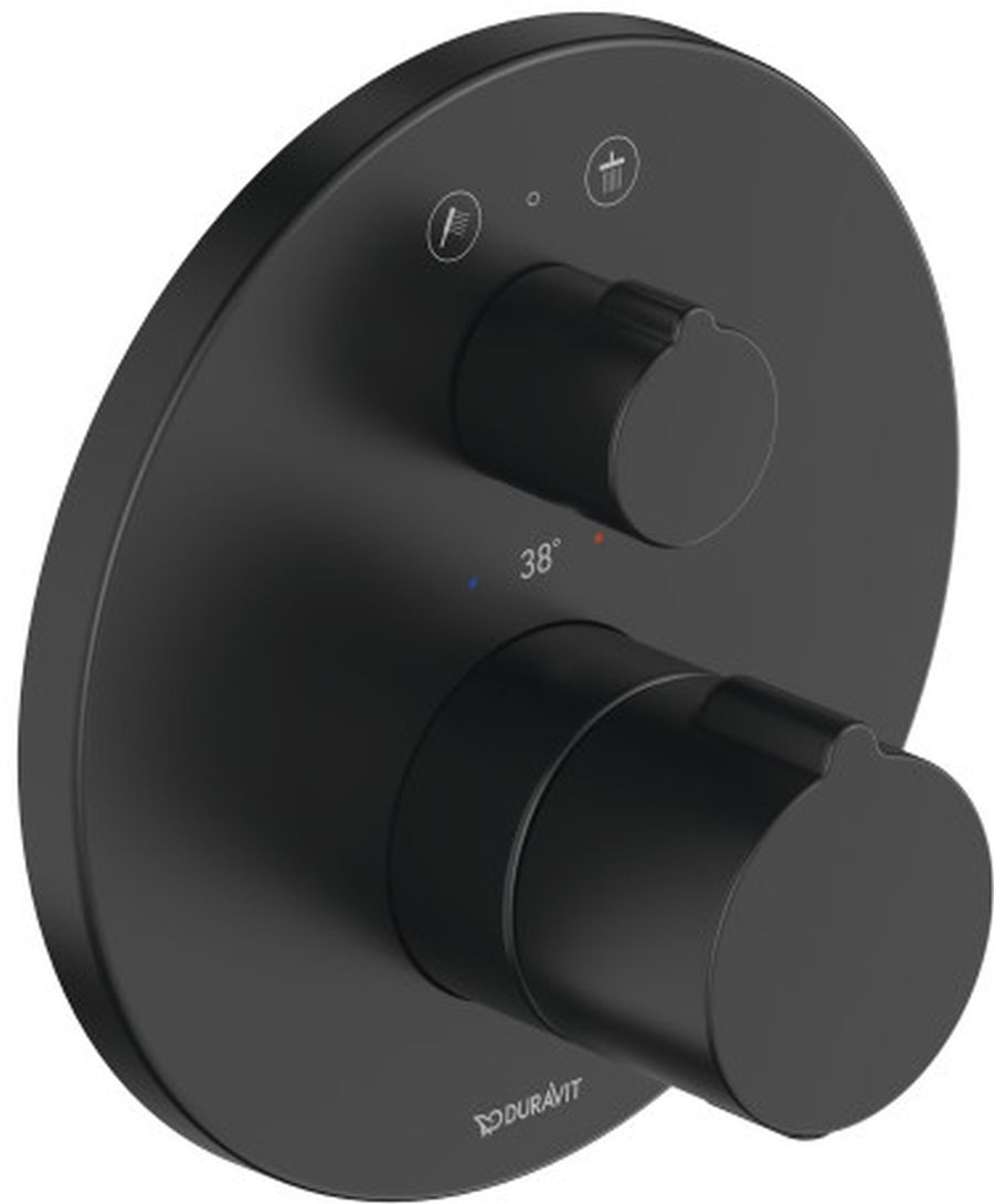 Duravit C.1 grifo de bañera y ducha empotrado con termostato negro C14200014046