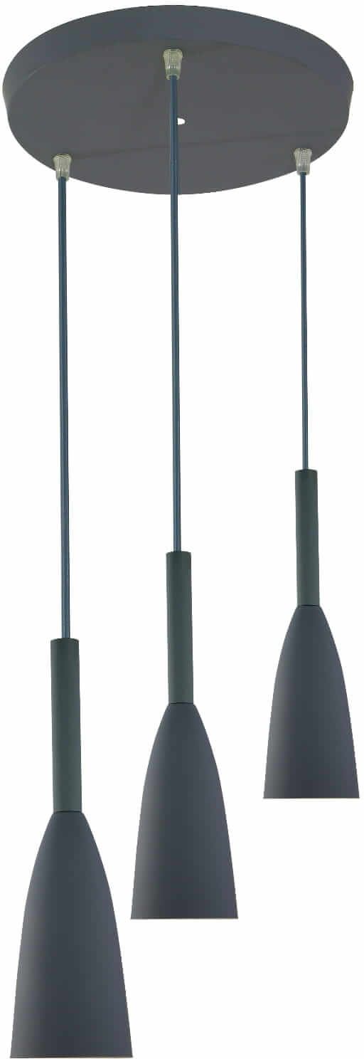 Light Prestige Solin lámpara colgante 3x60 W gris/gris ceniza LP-181/3PGR