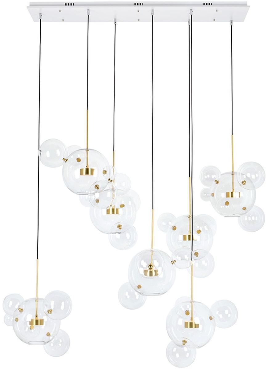 King Home Capri Line lámpara colgante x7 W transparente-oro XCP9148-7B