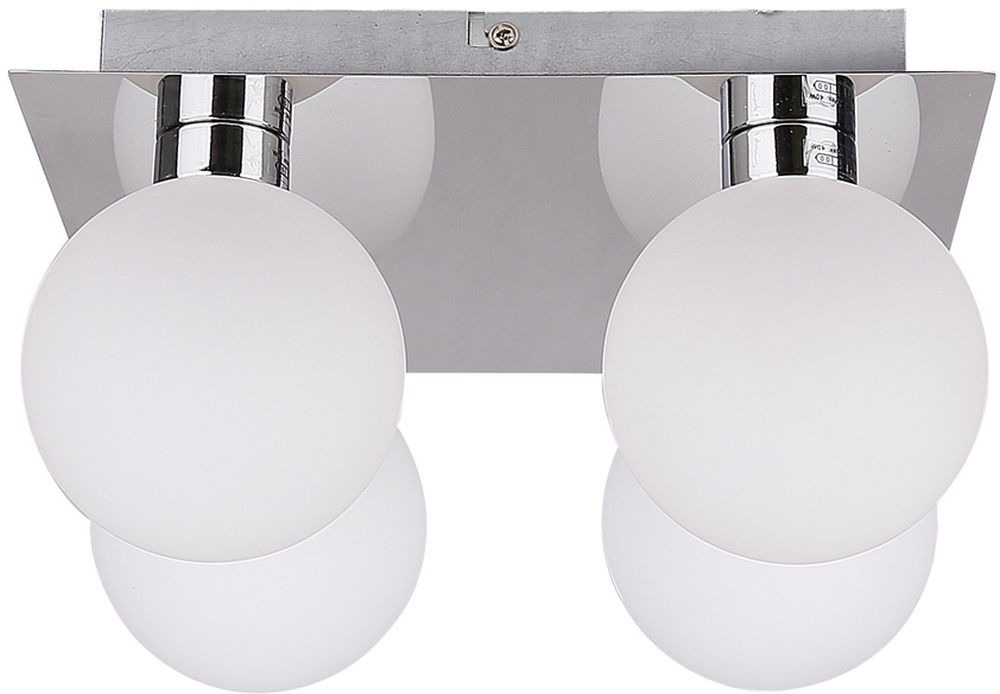 Candellux Oden lámpara de techo 4x40 W blanco-cromo 98-03256