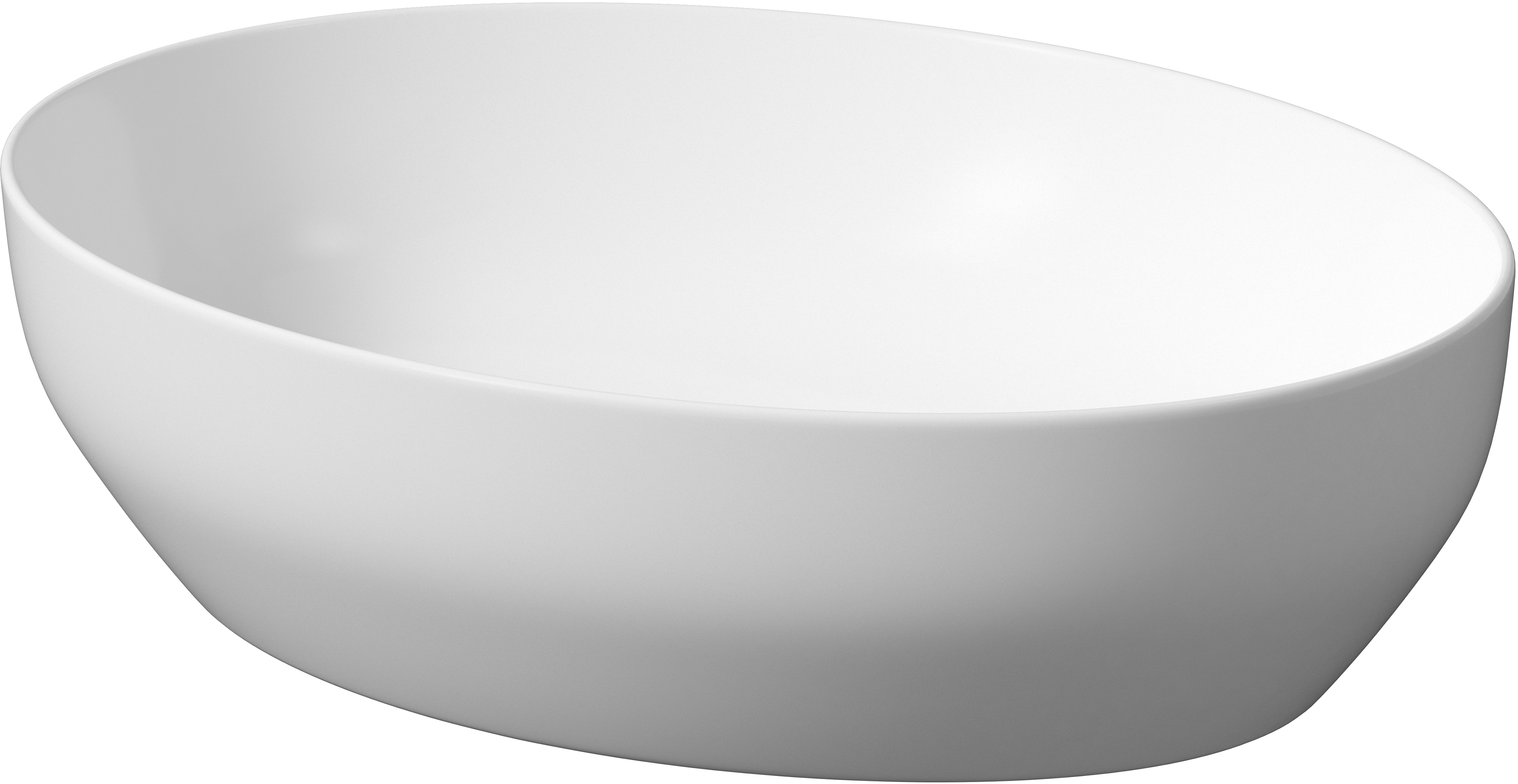 Cersanit Larga lavabo 50.5x38.5 cm oval sobre encimera blanco K677-017