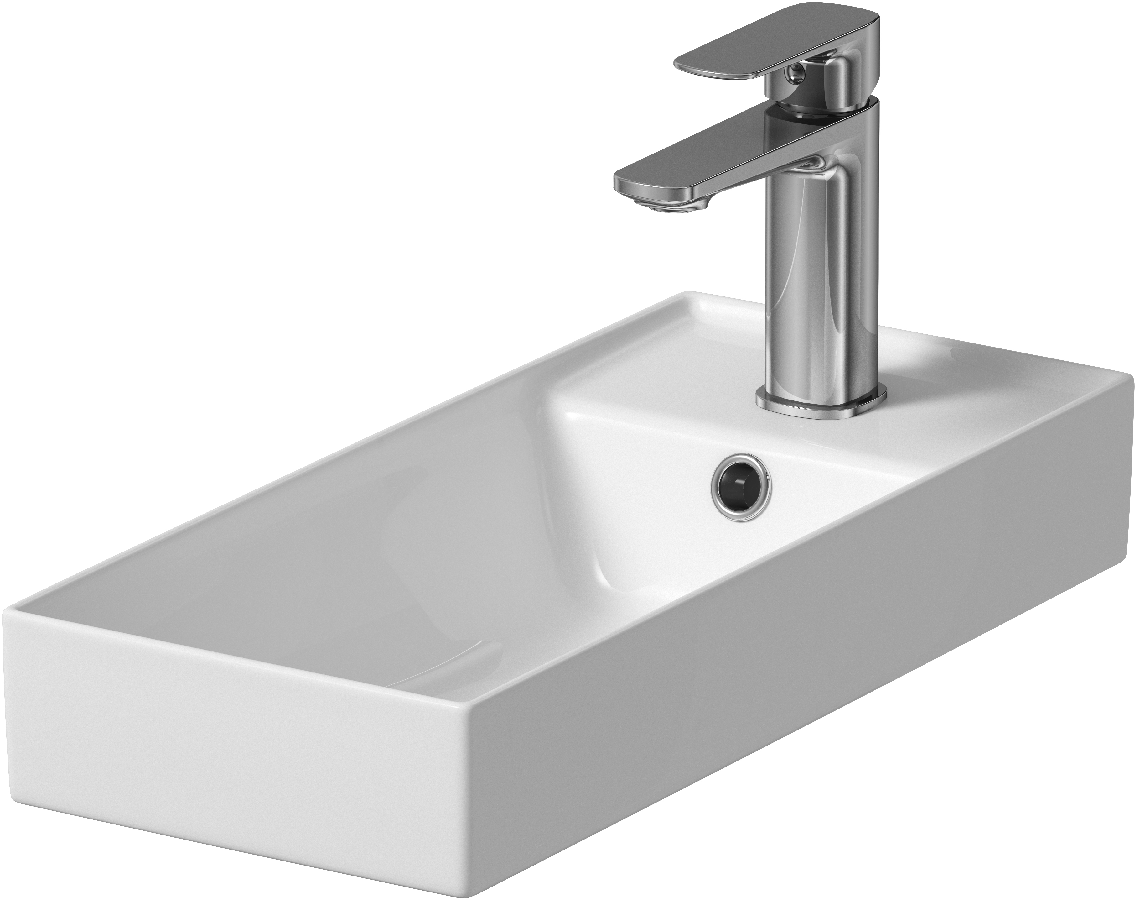 Cersanit Larga lavabo 50x22 cm rectangular para mueble blanco K677-005