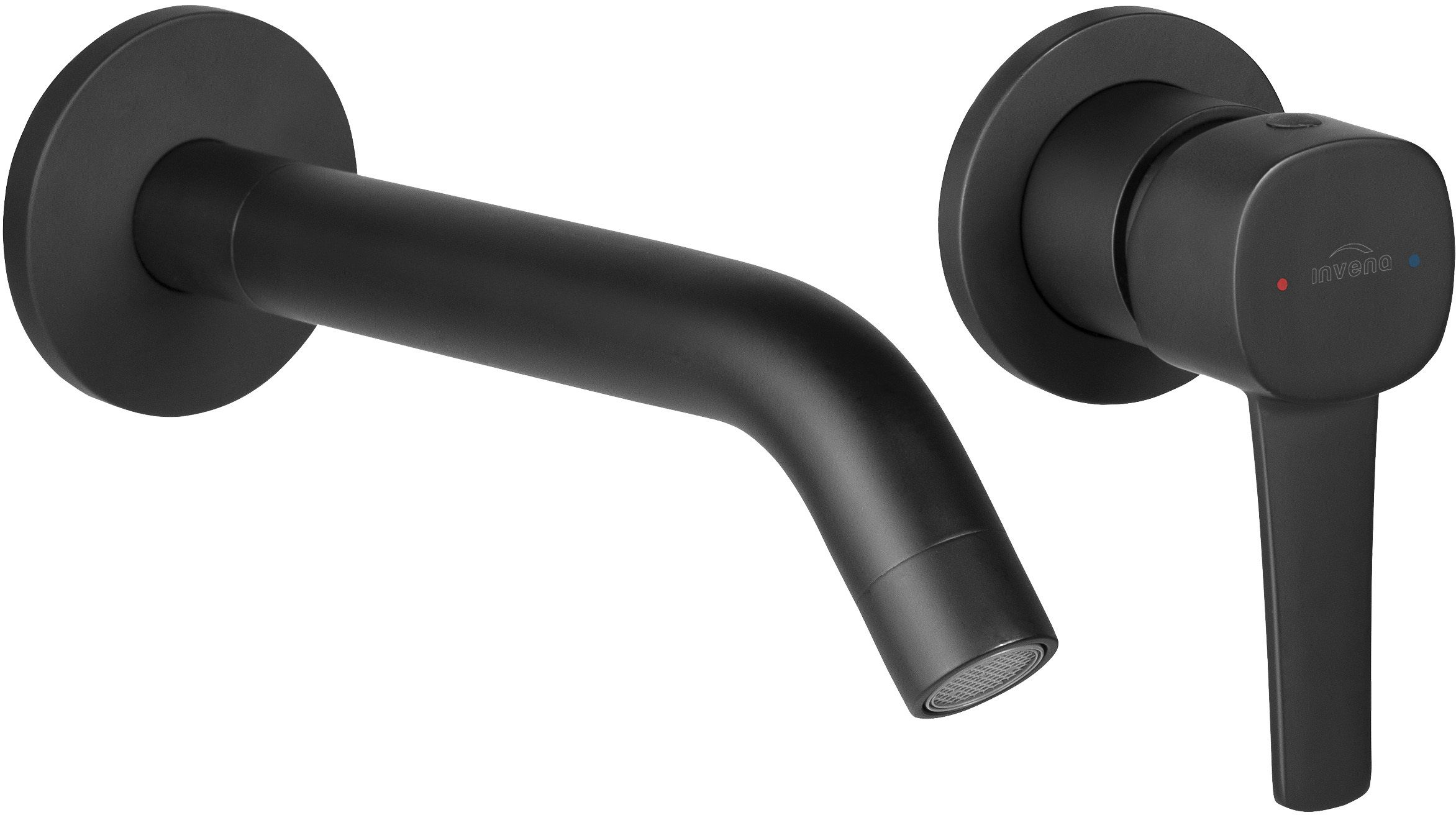 Invena Glamour grifo para lavabo empotrado negro BP-02-U04