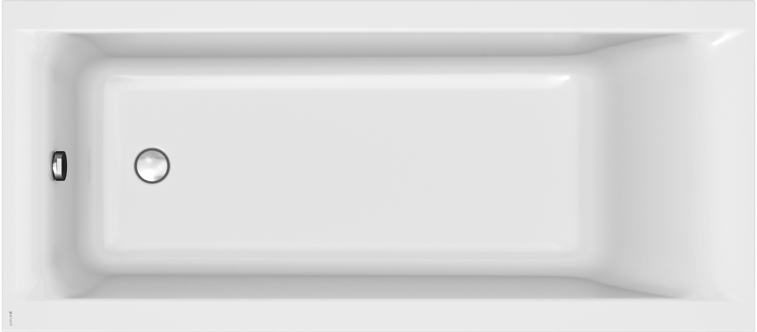 Cersanit Larga bañera rectangular slim 170x75 cm blanco S301-303
