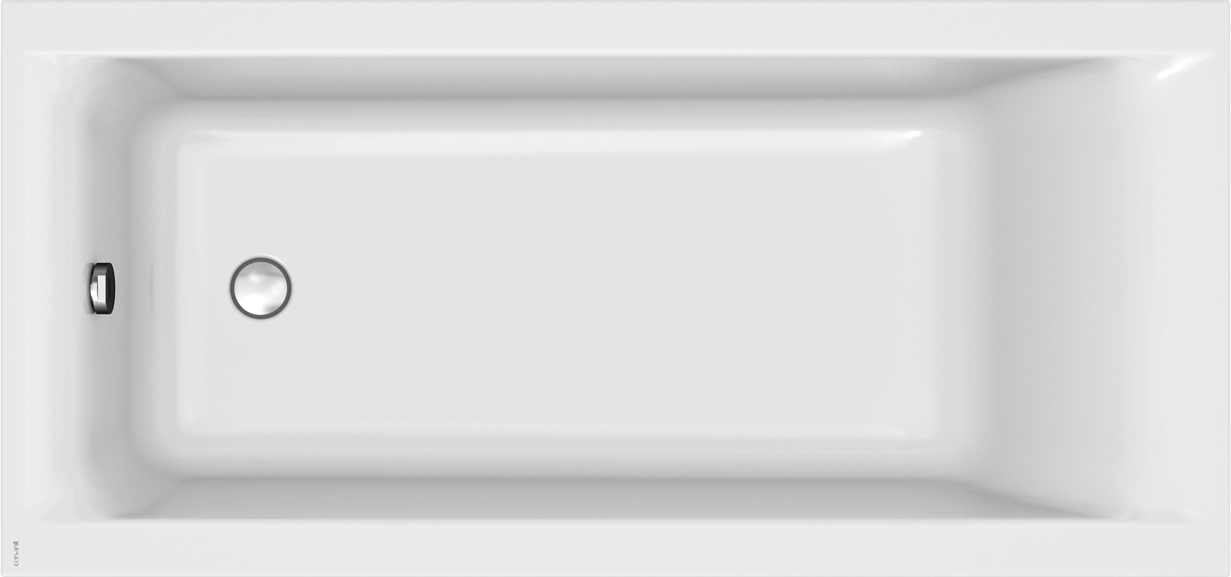 Cersanit Larga bañera rectangular slim 160x75 cm blanco S301-305