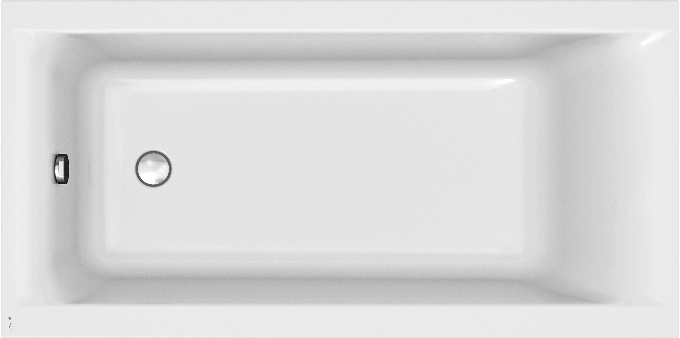 Cersanit Larga bañera rectangular slim 150x75 cm blanco S301-304