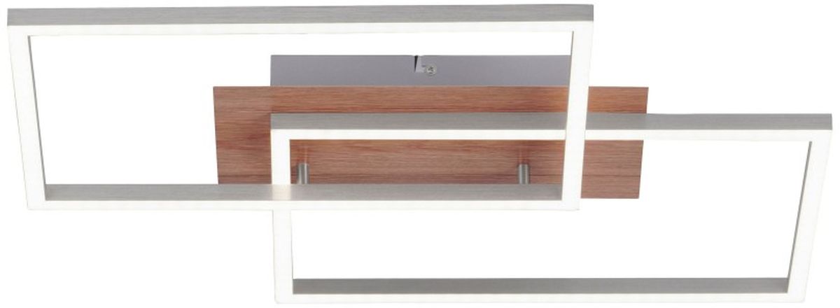 Just Light Iven lámpara de techo 2x15 W blanco-madera 14018-78