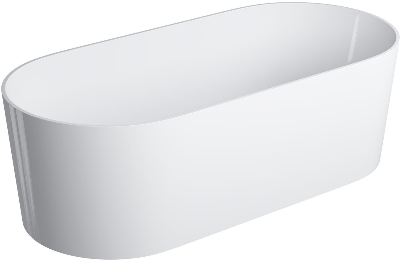 Omnires Ovo M+ bañera exenta 160x75 cm oval blanco OVOWWBM