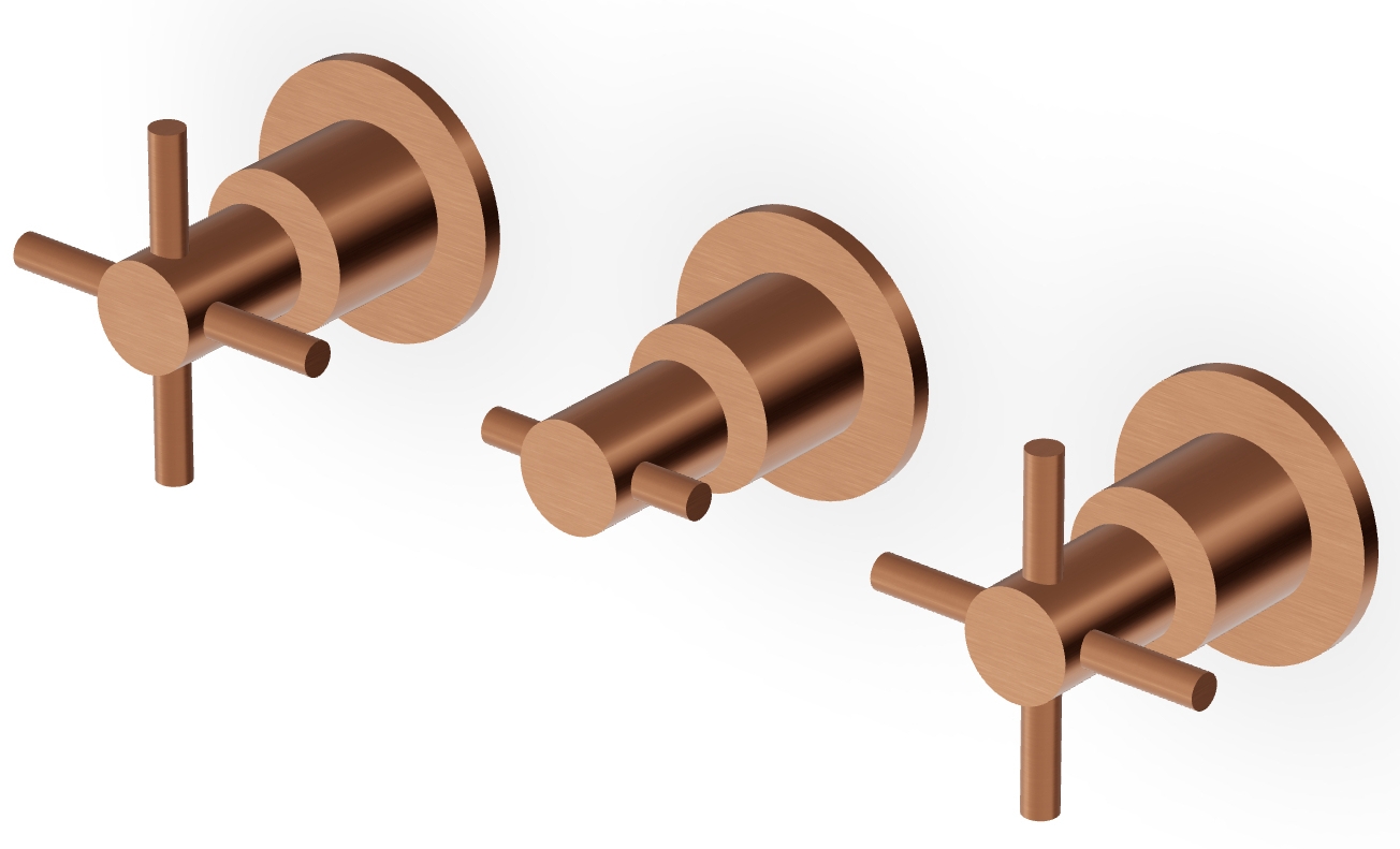 Zucchetti Helm grifo para lavabo empotrado cobre ZHM695.XP91