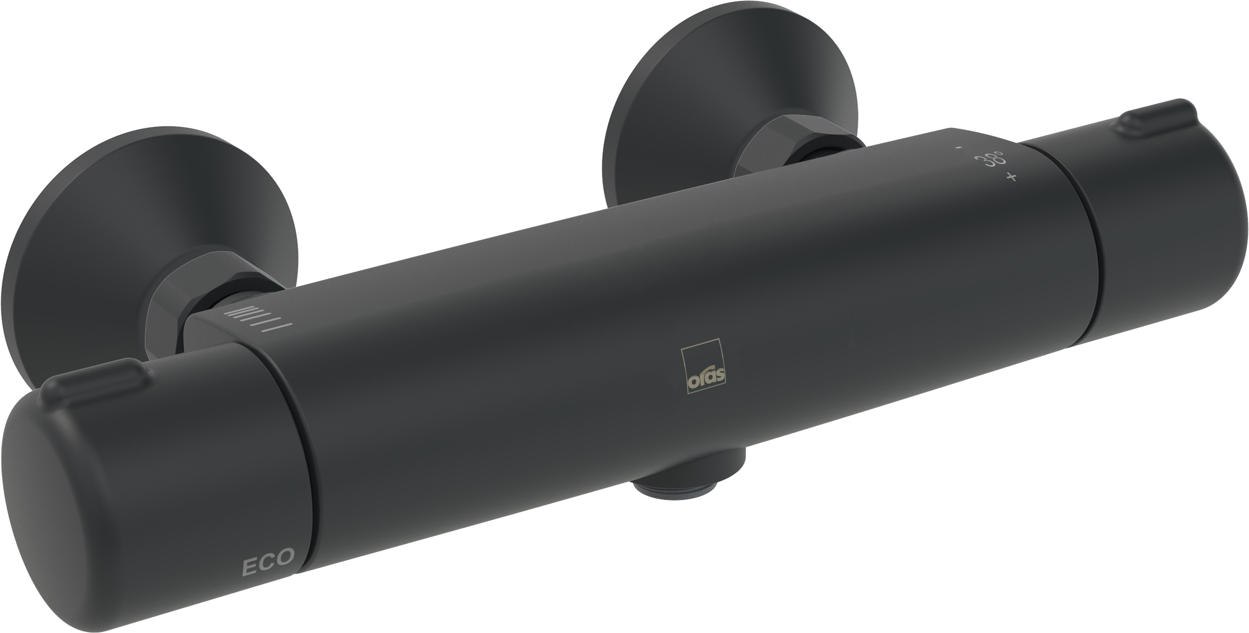 Oras Nova grifo para ducha a pared con termostato negro 7460-33