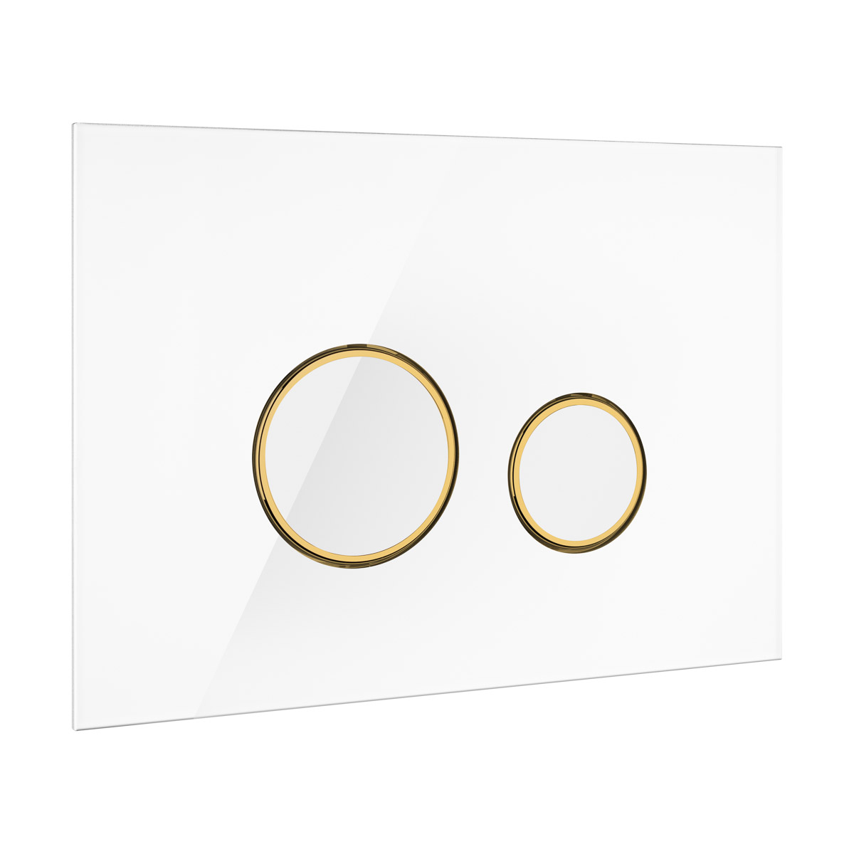 Oltens Lule botón de descarga para WC blanco/oro mate/blanco 57203000