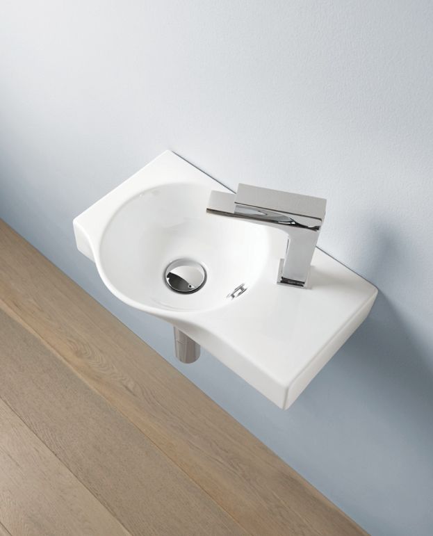 Art Ceram Union lavabo 43x27 cm rectangular clásico blanco brillante LML00101;00