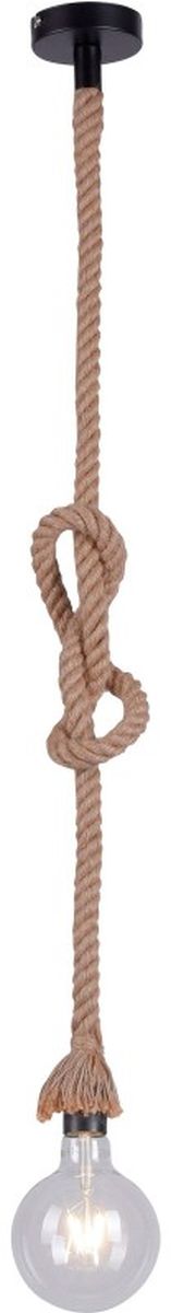 Just Light Rope lámpara colgante 1x15 W negro-marrón 15481-18