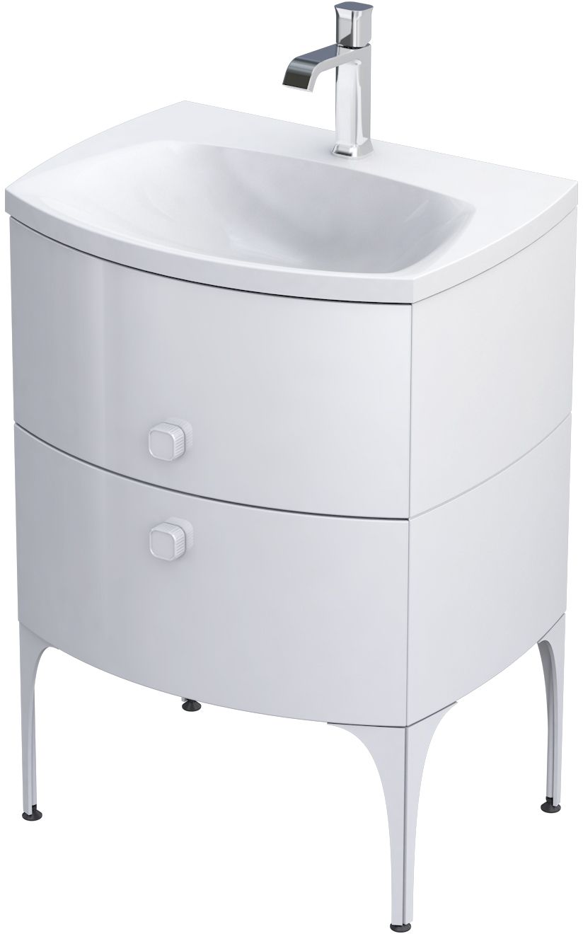 Oristo Louis armario 61.6x47.7x55.4 cm suspendido, para lavabo blanco OR50-SD2S-62-1