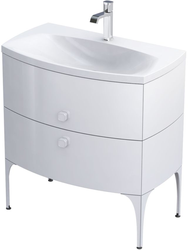 Oristo Louis armario 81.6x47.7x55.4 cm suspendido, para lavabo blanco OR50-SD2S-82-1