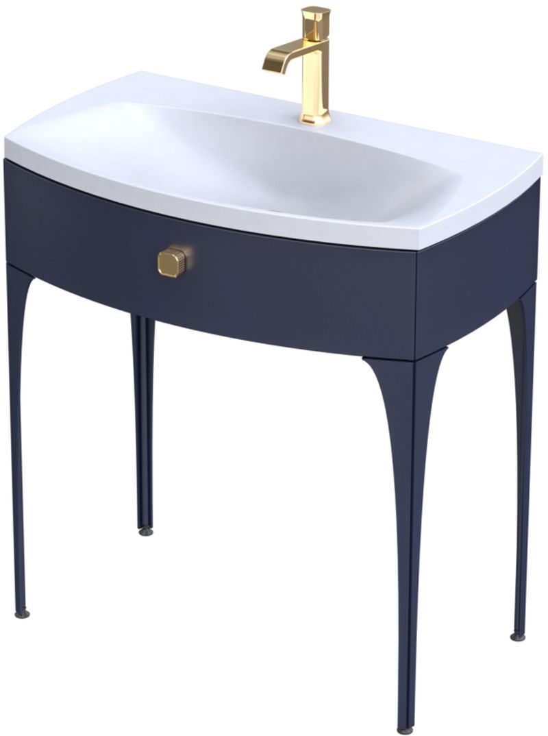 Oristo Louis armario 81.6x47.7x87 cm de pie, para lavabo azul OR50-SD1S-82-14