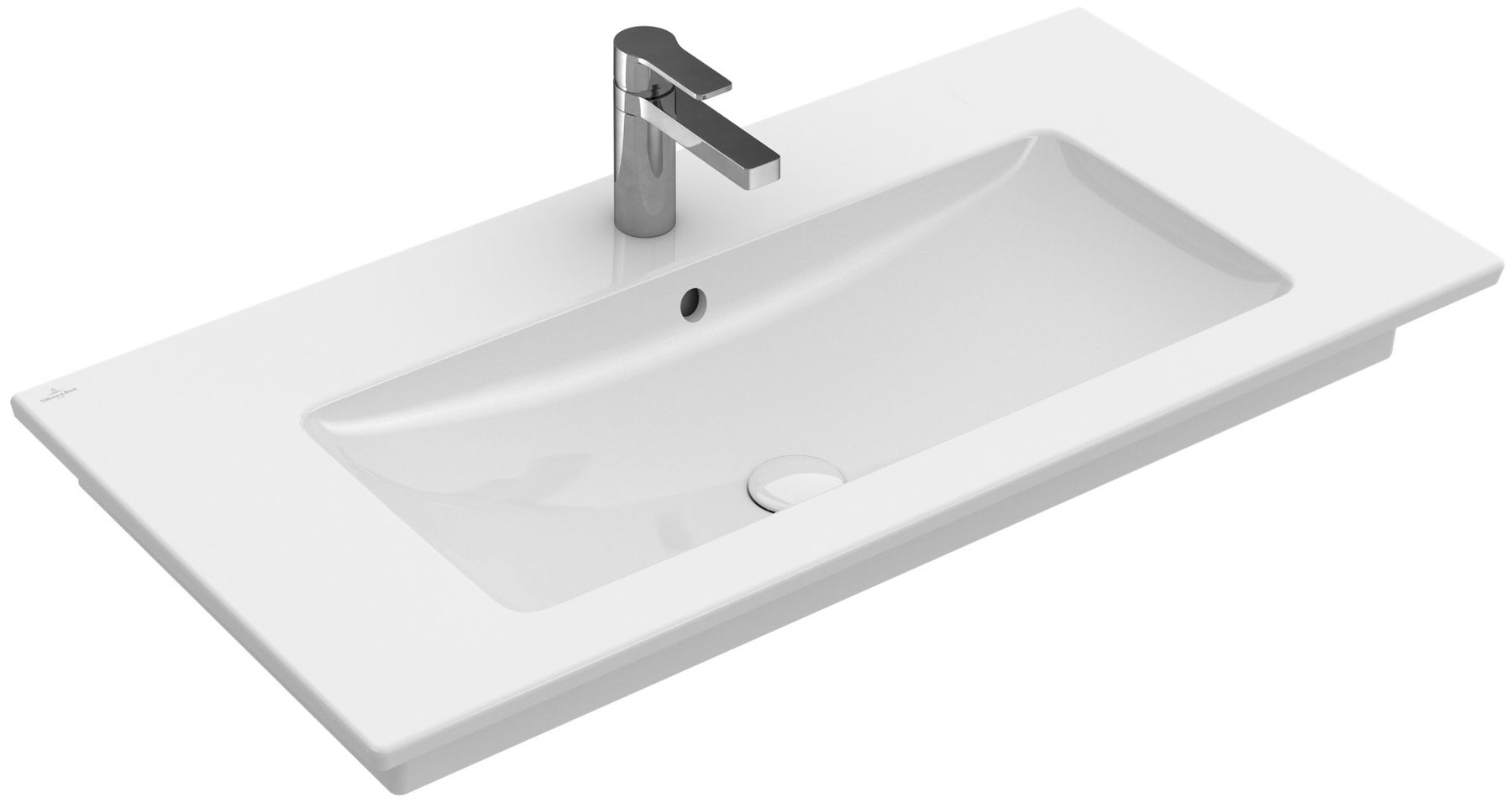 Villeroy & Boch Venticello lavabo 80x50 cm rectangular clásico-para mueble-con encimera blanco 41048JRW