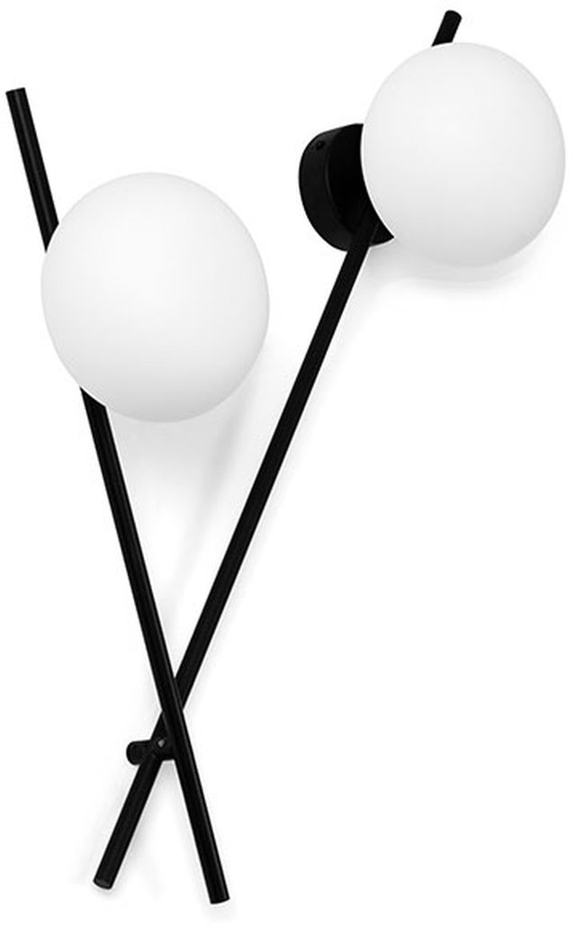 Miloox Mikado lámpara de pared 2x28 W blanco-negro 1744.175